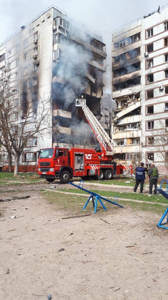 наслідки ракетного удару в Запоріжжі