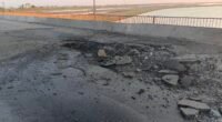 Пошкоджений міст біля Чонгара