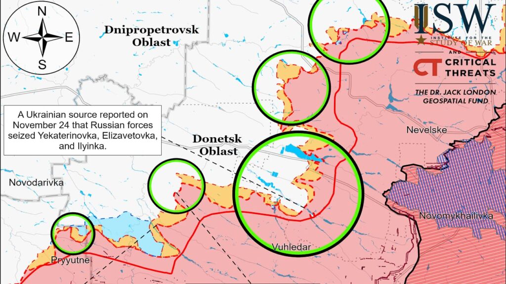 ISW пише, що РФ збільшила темпи просування та планує захопити всю Донеччину